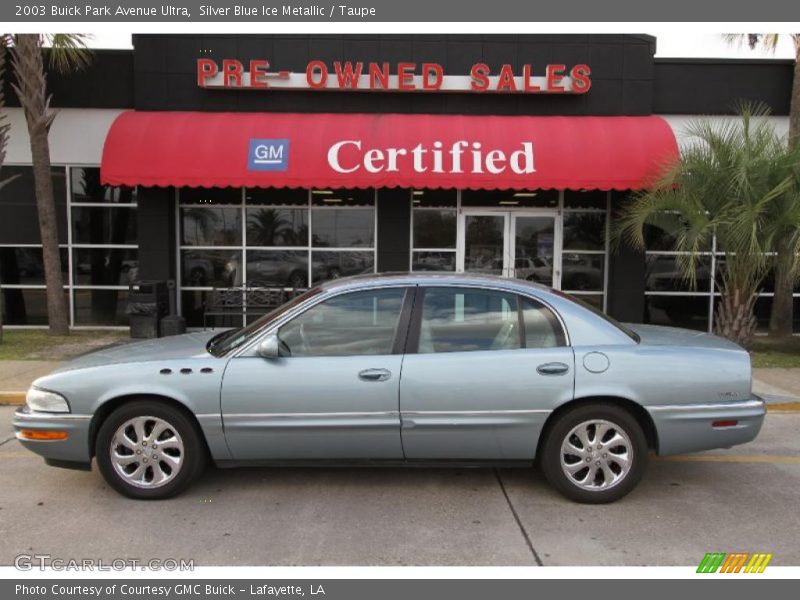 Silver Blue Ice Metallic / Taupe 2003 Buick Park Avenue Ultra