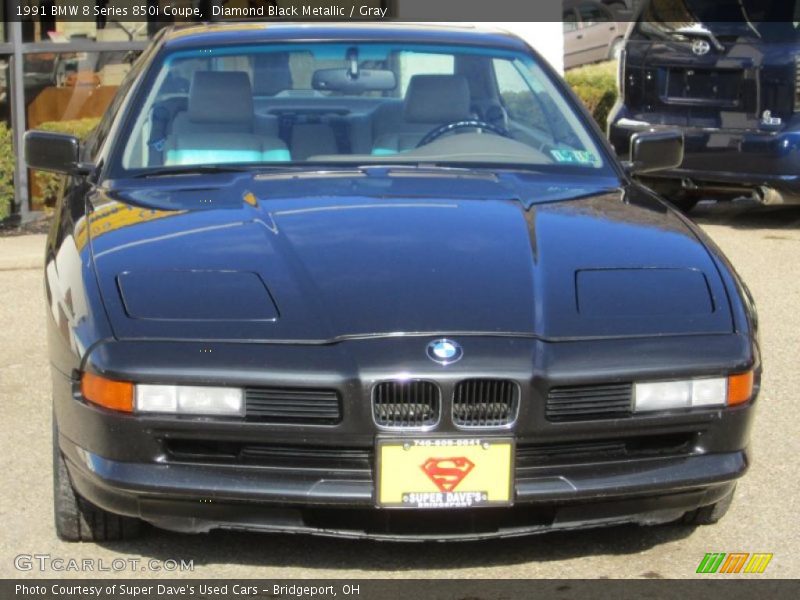 Diamond Black Metallic / Gray 1991 BMW 8 Series 850i Coupe