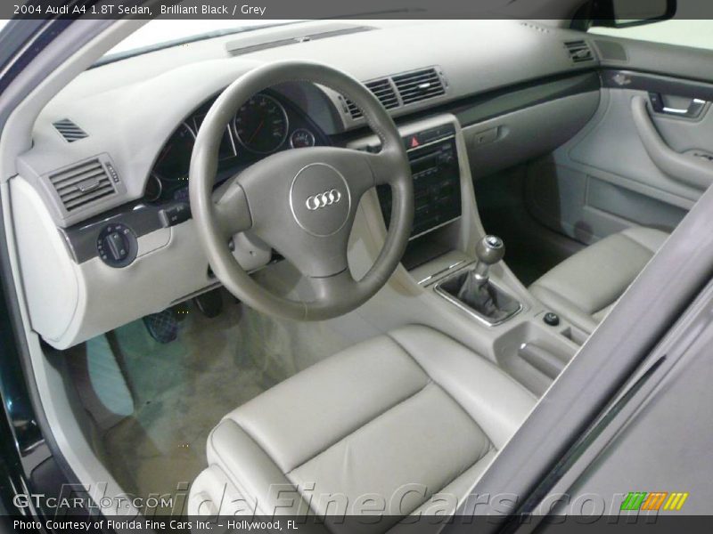 Brilliant Black / Grey 2004 Audi A4 1.8T Sedan