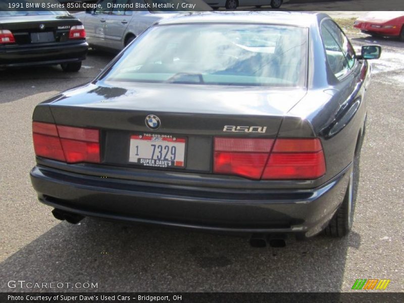 Diamond Black Metallic / Gray 1991 BMW 8 Series 850i Coupe