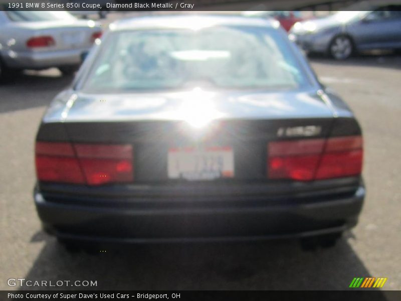 Diamond Black Metallic / Gray 1991 BMW 8 Series 850i Coupe