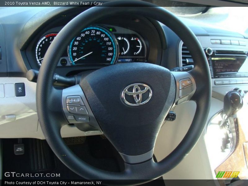 Blizzard White Pearl / Gray 2010 Toyota Venza AWD