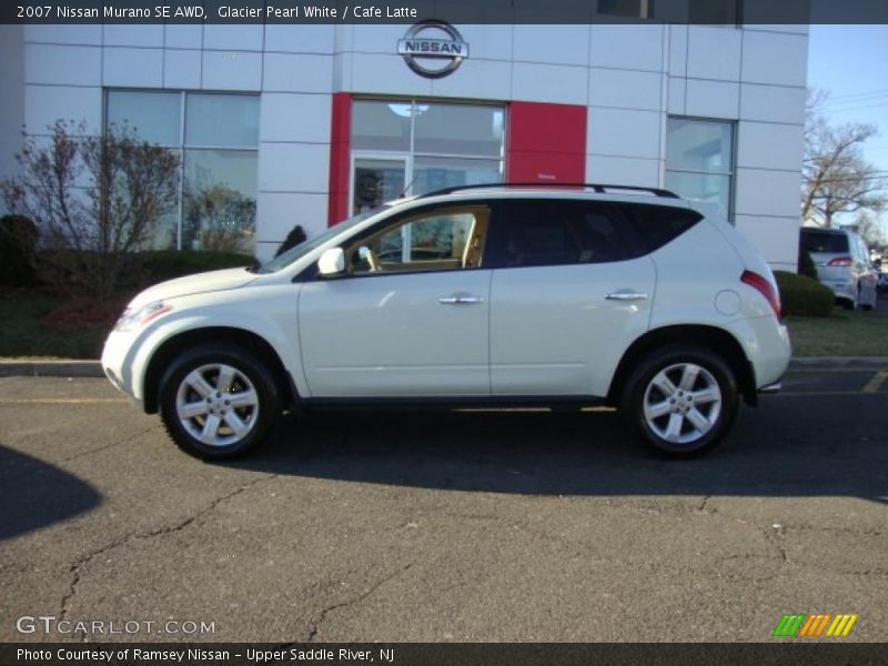 Glacier Pearl White / Cafe Latte 2007 Nissan Murano SE AWD