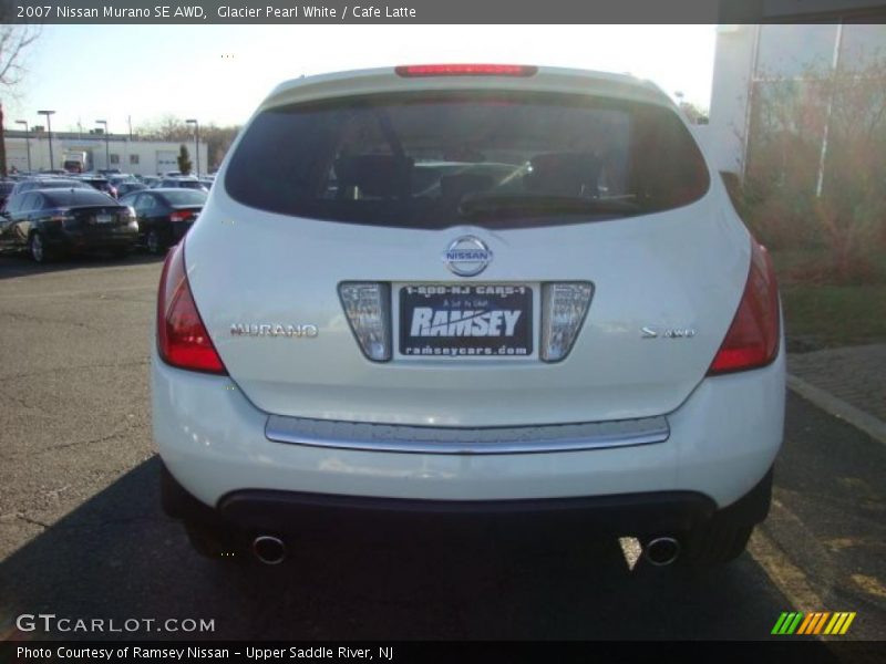 Glacier Pearl White / Cafe Latte 2007 Nissan Murano SE AWD