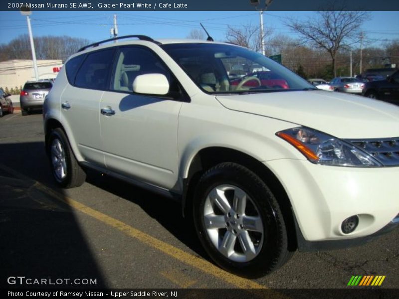 Glacier Pearl White / Cafe Latte 2007 Nissan Murano SE AWD