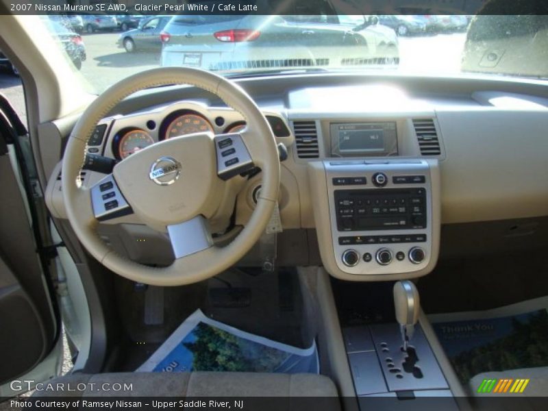 Glacier Pearl White / Cafe Latte 2007 Nissan Murano SE AWD