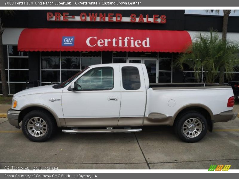 Oxford White / Castano Brown Leather 2003 Ford F150 King Ranch SuperCab