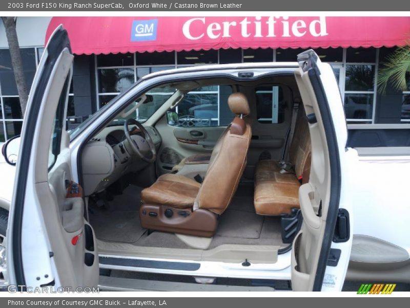 Oxford White / Castano Brown Leather 2003 Ford F150 King Ranch SuperCab