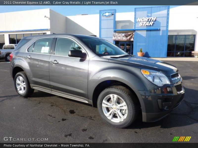 Cyber Gray Metallic / Light Titanium/Jet Black 2011 Chevrolet Equinox LS AWD