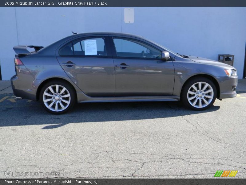 Graphite Gray Pearl / Black 2009 Mitsubishi Lancer GTS