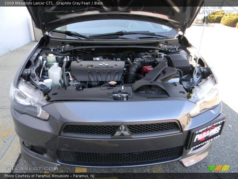 Graphite Gray Pearl / Black 2009 Mitsubishi Lancer GTS