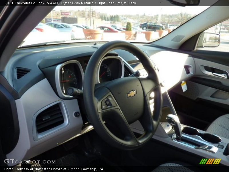 Cyber Gray Metallic / Light Titanium/Jet Black 2011 Chevrolet Equinox LS AWD
