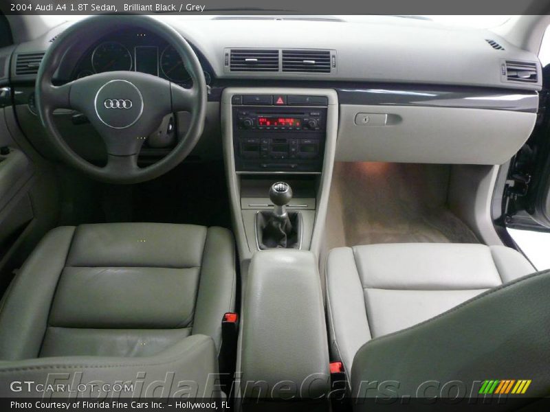 Brilliant Black / Grey 2004 Audi A4 1.8T Sedan
