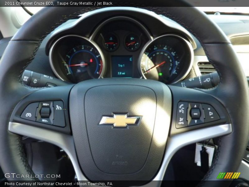 Taupe Gray Metallic / Jet Black 2011 Chevrolet Cruze ECO