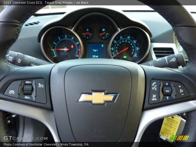 Taupe Gray Metallic / Jet Black 2011 Chevrolet Cruze ECO