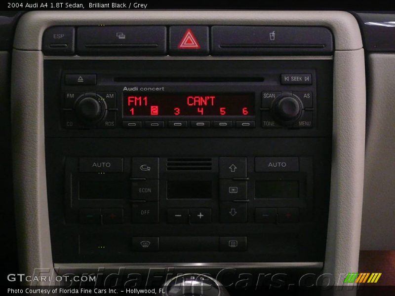 Brilliant Black / Grey 2004 Audi A4 1.8T Sedan