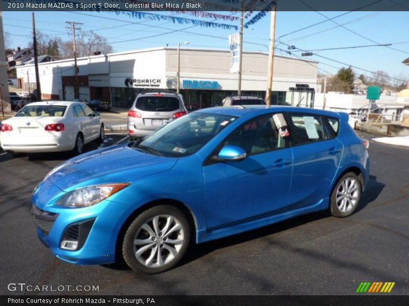Celestial Blue Mica / Black 2010 Mazda MAZDA3 s Sport 5 Door