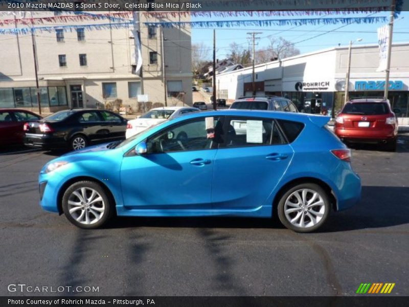 Celestial Blue Mica / Black 2010 Mazda MAZDA3 s Sport 5 Door