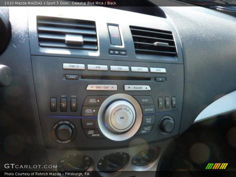 Celestial Blue Mica / Black 2010 Mazda MAZDA3 s Sport 5 Door