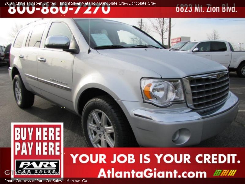 Bright Silver Metallic / Dark Slate Gray/Light Slate Gray 2007 Chrysler Aspen Limited