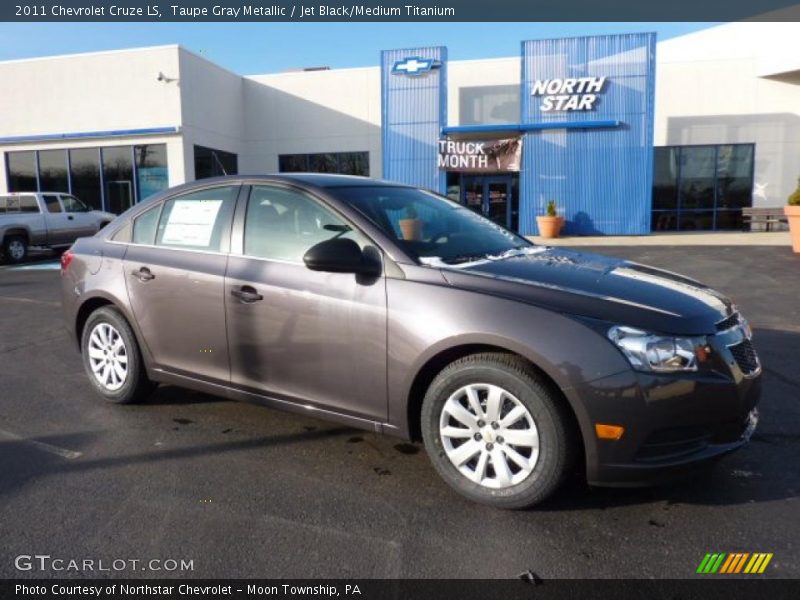 Taupe Gray Metallic / Jet Black/Medium Titanium 2011 Chevrolet Cruze LS