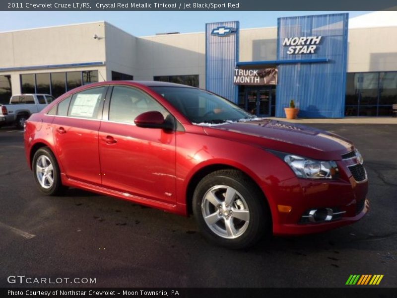 Crystal Red Metallic Tintcoat / Jet Black/Sport Red 2011 Chevrolet Cruze LT/RS