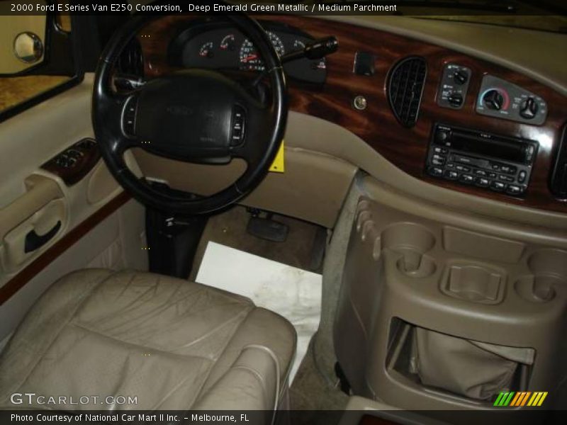 Deep Emerald Green Metallic / Medium Parchment 2000 Ford E Series Van E250 Conversion
