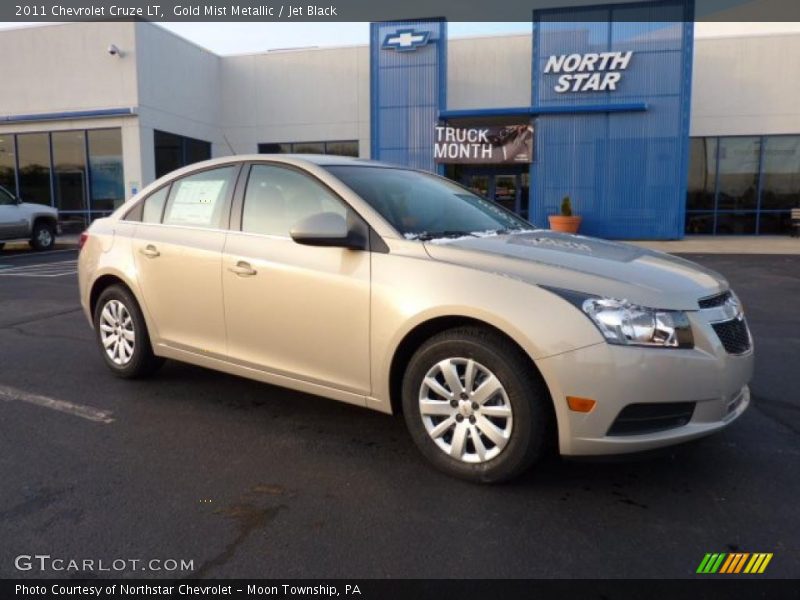 Gold Mist Metallic / Jet Black 2011 Chevrolet Cruze LT