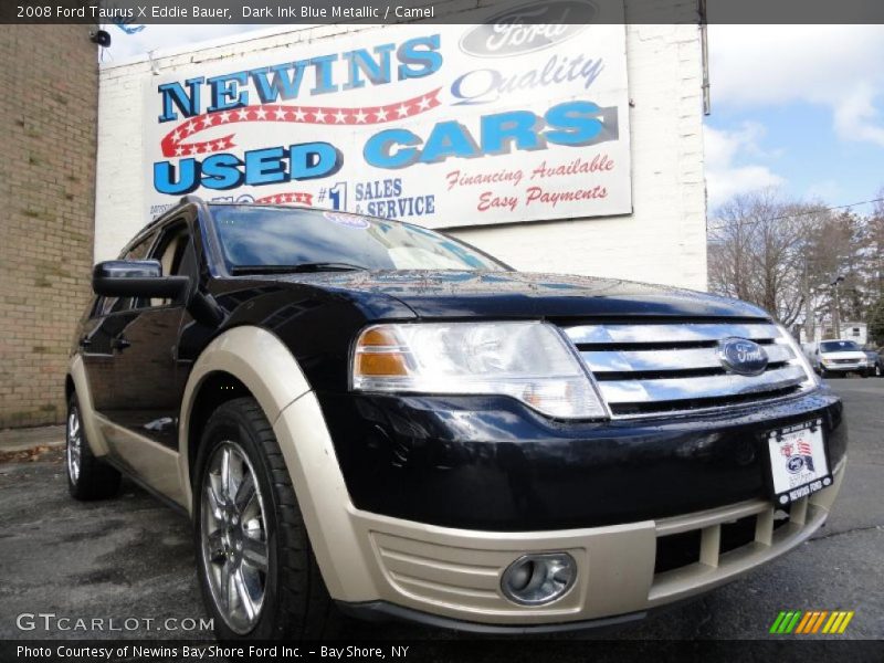 Dark Ink Blue Metallic / Camel 2008 Ford Taurus X Eddie Bauer