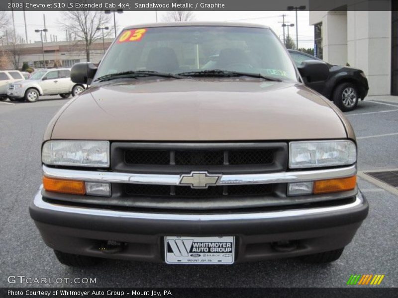 Sandalwood Metallic / Graphite 2003 Chevrolet S10 LS Extended Cab 4x4