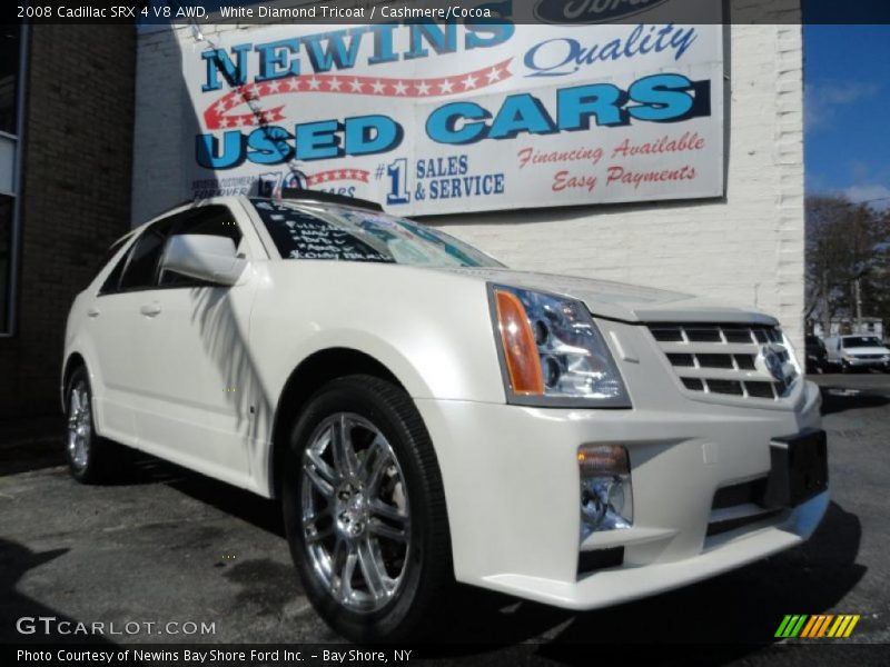 White Diamond Tricoat / Cashmere/Cocoa 2008 Cadillac SRX 4 V8 AWD