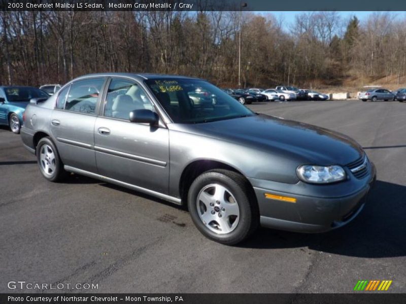 Medium Gray Metallic / Gray 2003 Chevrolet Malibu LS Sedan