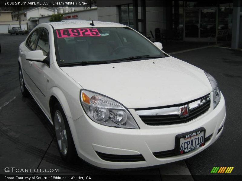 Cream White / Gray 2008 Saturn Aura XE 3.5