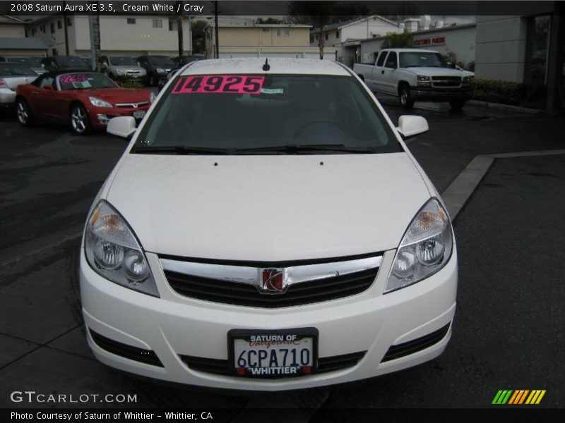 Cream White / Gray 2008 Saturn Aura XE 3.5