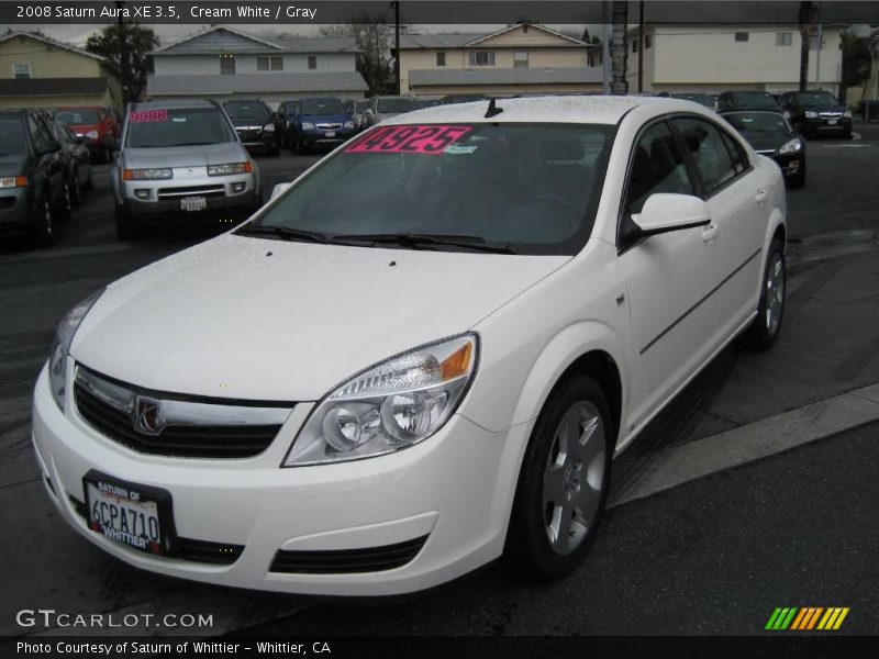 Cream White / Gray 2008 Saturn Aura XE 3.5
