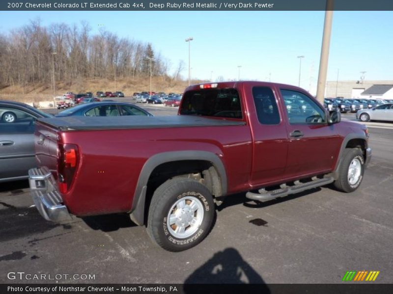 Deep Ruby Red Metallic / Very Dark Pewter 2007 Chevrolet Colorado LT Extended Cab 4x4