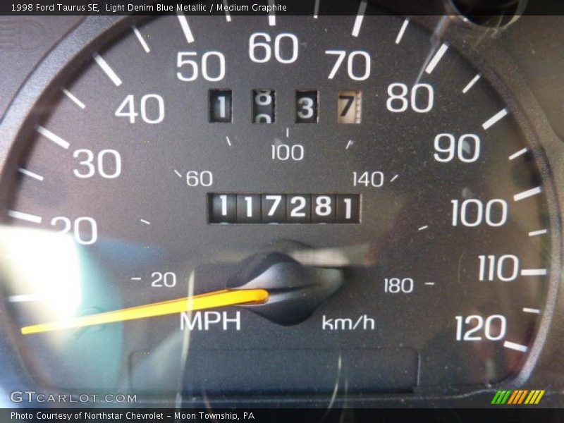 Light Denim Blue Metallic / Medium Graphite 1998 Ford Taurus SE