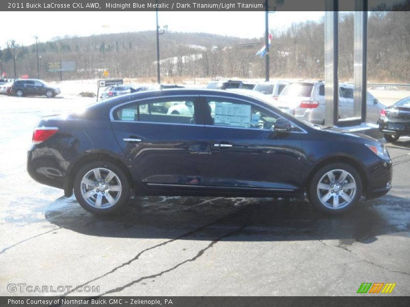 Midnight Blue Metallic / Dark Titanium/Light Titanium 2011 Buick LaCrosse CXL AWD