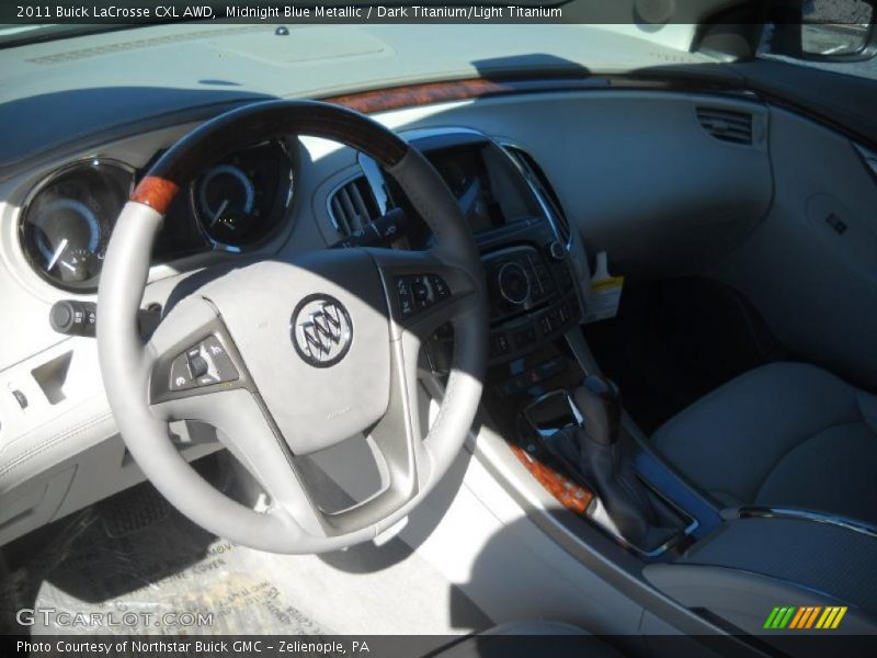 Midnight Blue Metallic / Dark Titanium/Light Titanium 2011 Buick LaCrosse CXL AWD