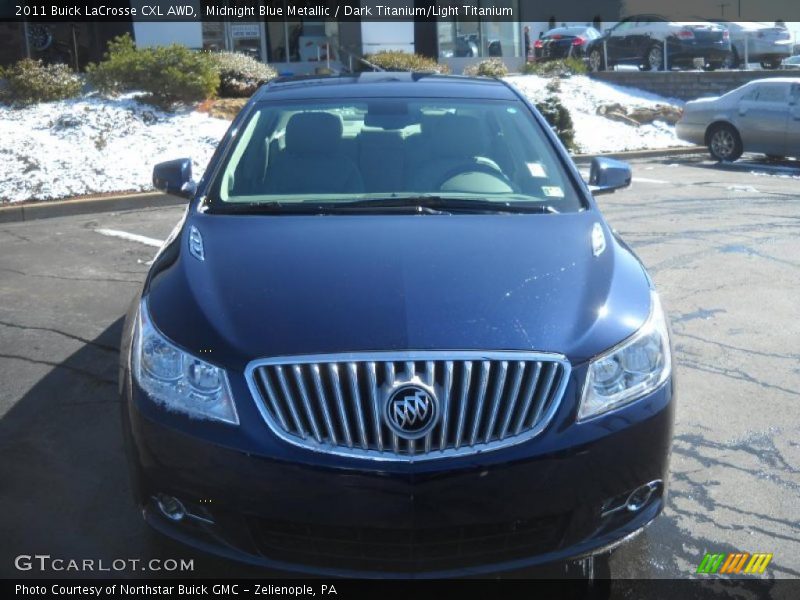 Midnight Blue Metallic / Dark Titanium/Light Titanium 2011 Buick LaCrosse CXL AWD