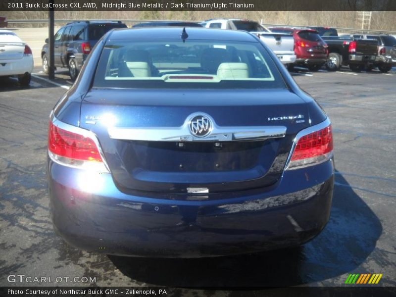 Midnight Blue Metallic / Dark Titanium/Light Titanium 2011 Buick LaCrosse CXL AWD