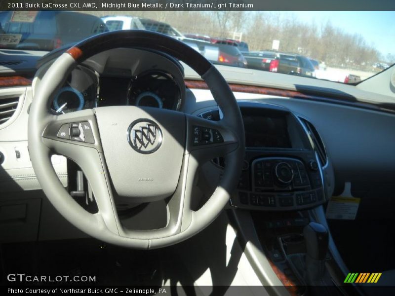 Midnight Blue Metallic / Dark Titanium/Light Titanium 2011 Buick LaCrosse CXL AWD