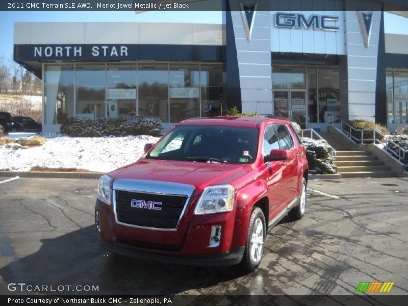 Merlot Jewel Metallic / Jet Black 2011 GMC Terrain SLE AWD