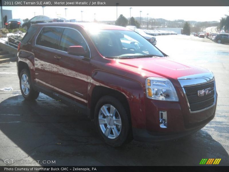 Merlot Jewel Metallic / Jet Black 2011 GMC Terrain SLE AWD