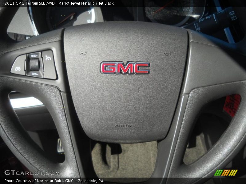 Merlot Jewel Metallic / Jet Black 2011 GMC Terrain SLE AWD