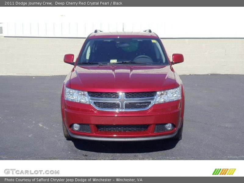 Deep Cherry Red Crystal Pearl / Black 2011 Dodge Journey Crew
