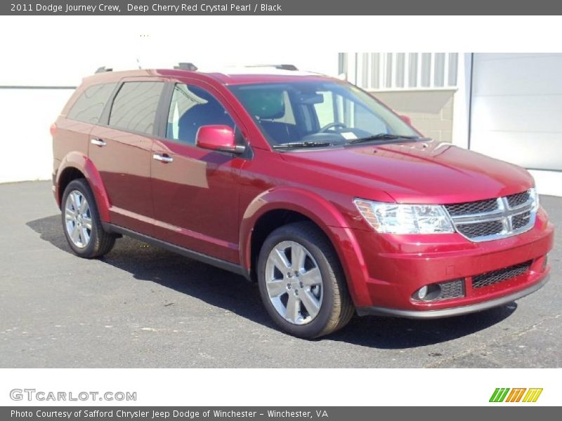 Deep Cherry Red Crystal Pearl / Black 2011 Dodge Journey Crew