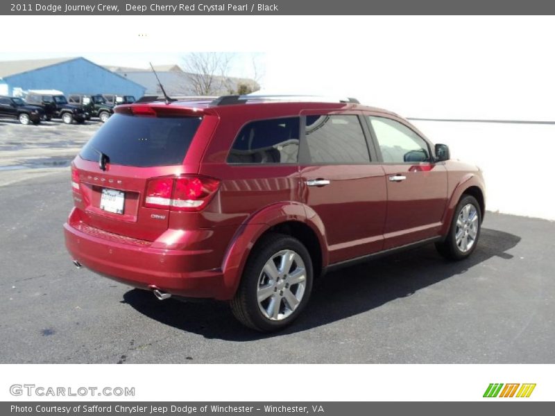 Deep Cherry Red Crystal Pearl / Black 2011 Dodge Journey Crew