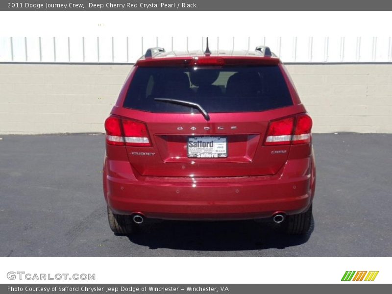 Deep Cherry Red Crystal Pearl / Black 2011 Dodge Journey Crew