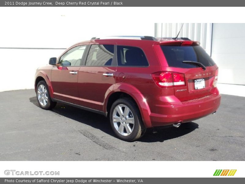 Deep Cherry Red Crystal Pearl / Black 2011 Dodge Journey Crew
